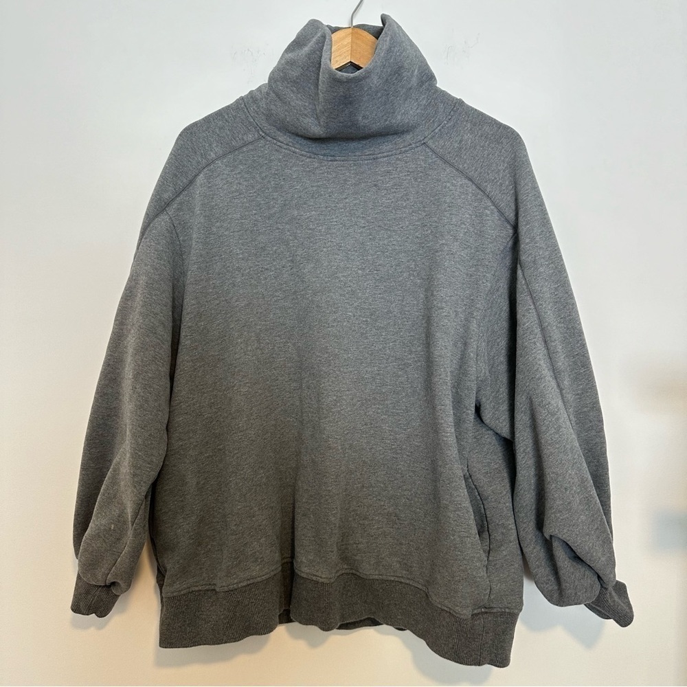 Nap loungewear gray mock neck sweatshirt